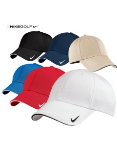 NIKE Golf DriFIT Mesh Swoosh Flex Sandwich Cap