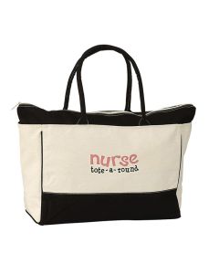 Custom Large Cotton Zip Tote