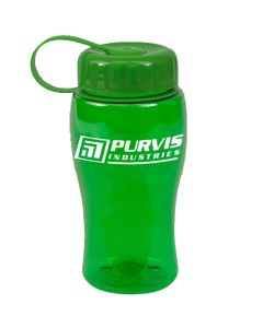 Customizable 18 oz. Poly-Pure Bottle with Tethered Lid