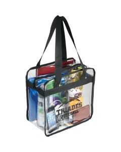 Customizable Game Day Clear Zippered Safety Tote