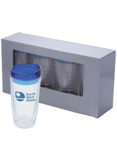 Quattro Gift Set – 4 Piece Double Wall Acrylic Tumbler Gift Set