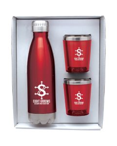 Stainless Steel Bottle & Tumblers Gift Set