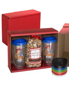 Avalon Tumblers, Popcorn & Hot Cocoa Gift Set