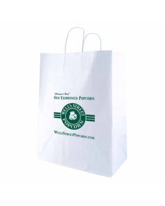 Imprinted-White-Kraft-shopping-bags