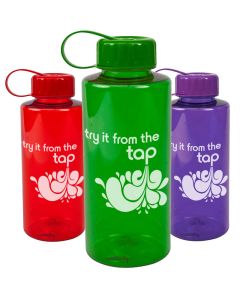 Logo 36 oz. Poly-Pure Mountain BPA Free Bottle