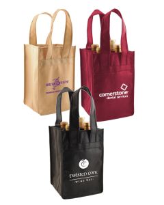 Monogrammed 4 Bottle Wine Totes