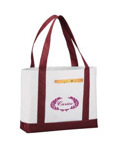 Monogrammed Large Boat Tote Bag