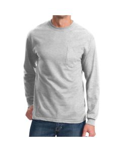 Port & Company - Long Sleeve Essential T-Shirt with Pocket (Apparel)