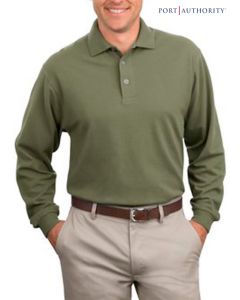 Port Authority L-Sleeve Pique Knit Sport Shirt