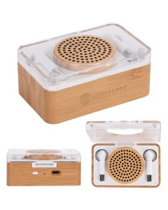 Block Party Bamboo Speaker & Wireless Earbuds