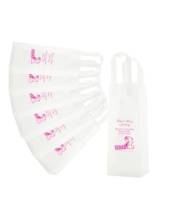 Printed Frosted Tri-fold Handle Shopping Bags