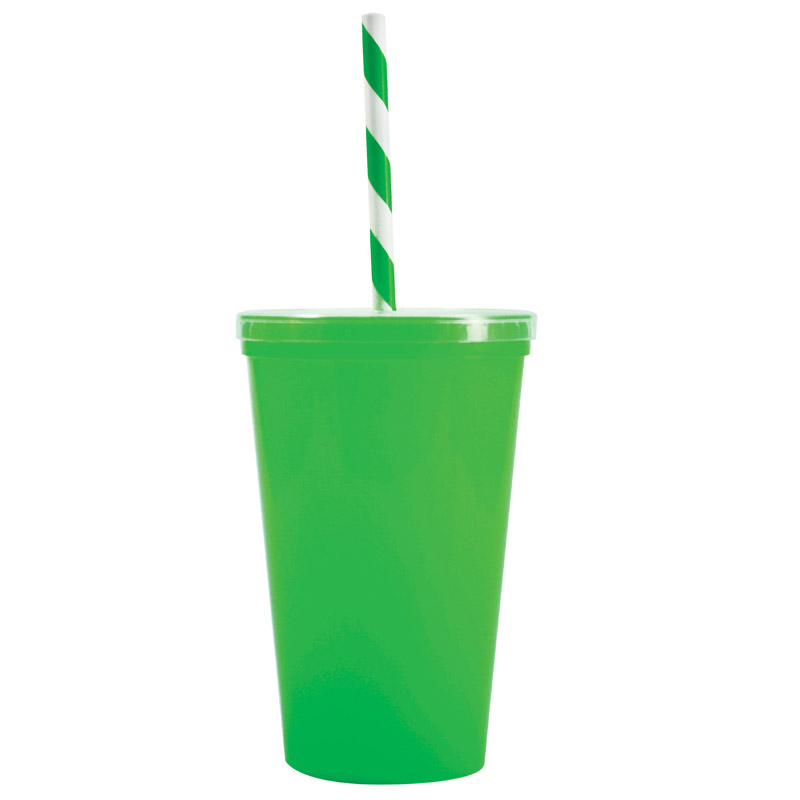 20 oz Stadium Cups With Straw