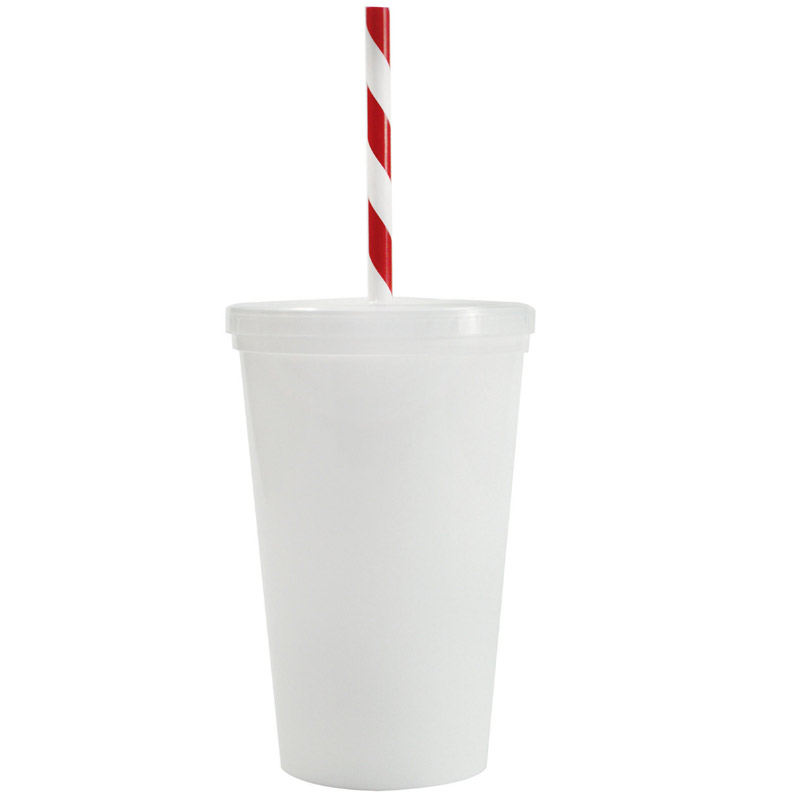 20 oz Stadium Cups With Straw