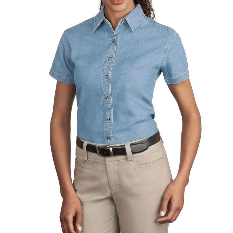 Port & Company - Ladies Short Sleeve Value Denim Shirt