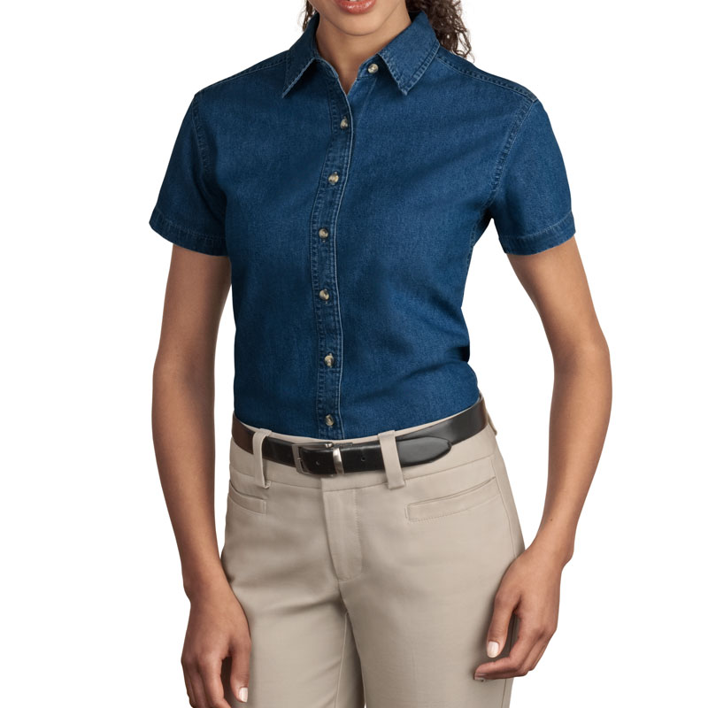 Port & Company - Ladies Short Sleeve Value Denim Shirt