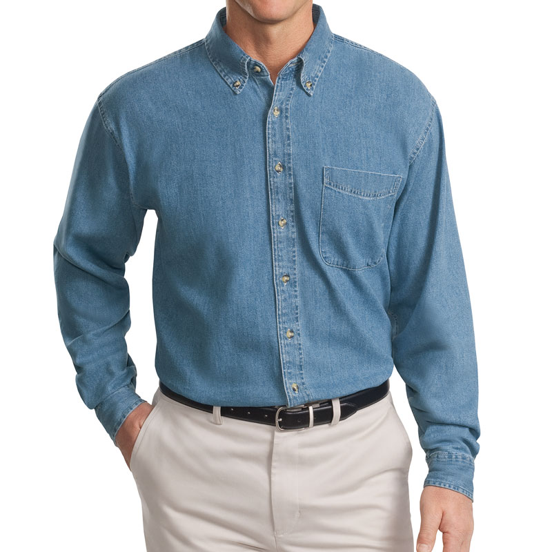 Port Authority Tall Long Sleeve Denim Shirt