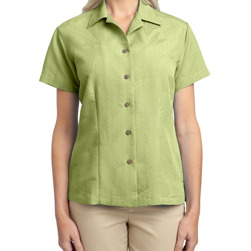 Port Authority Ladies Patterned Easy Care Camp Shirt