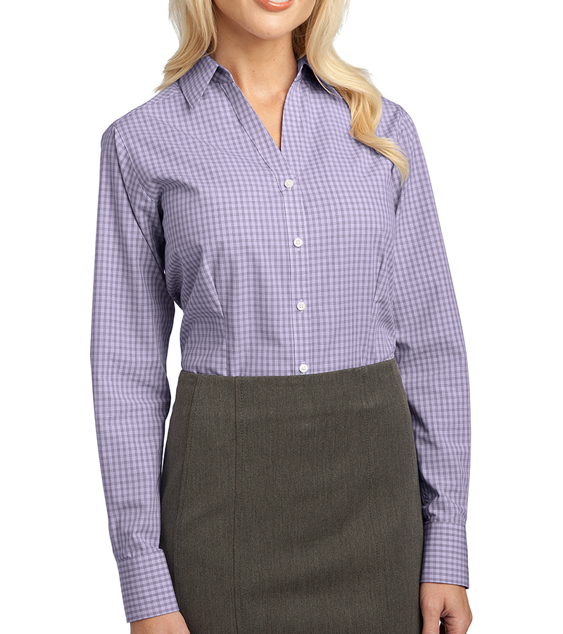 Port Authority Ladies Plaid Pattern Easy Care Shirt