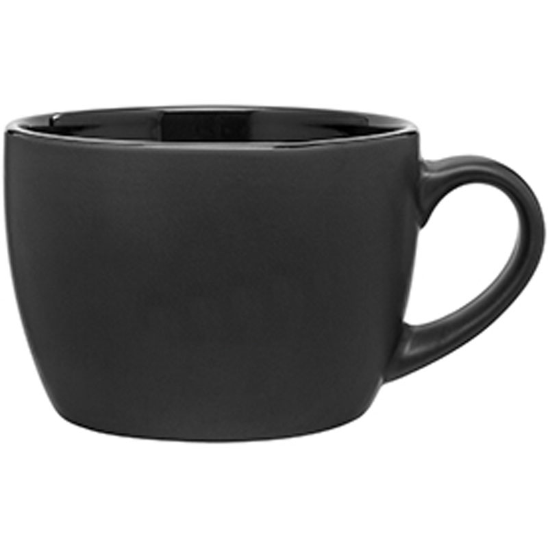 18 oz Bolzano Ceramic Two-Tone Mug Matte Black 