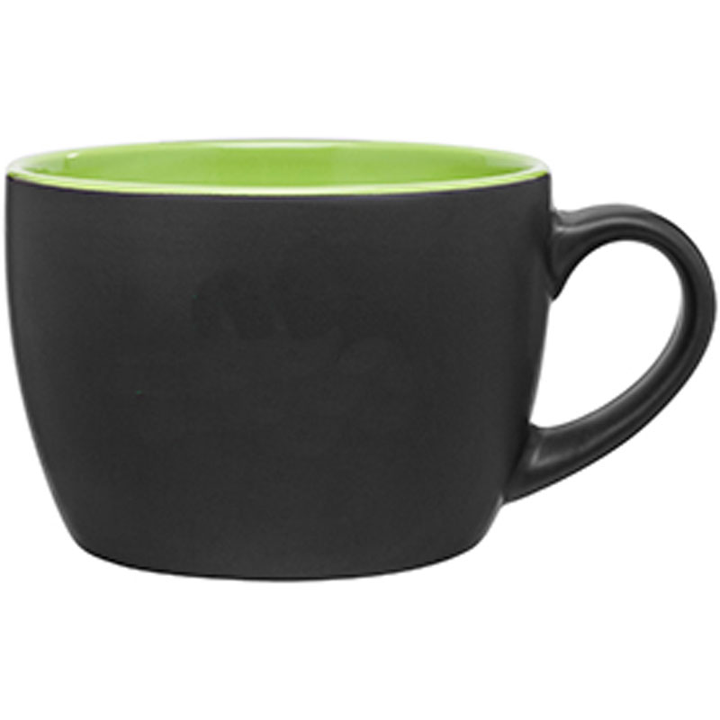 18 oz Bolzano Ceramic Two-Tone Mug Matte Black 