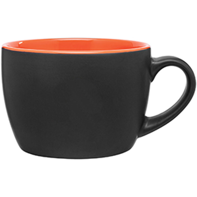 18 oz Bolzano Ceramic Two-Tone Mug Matte Black 