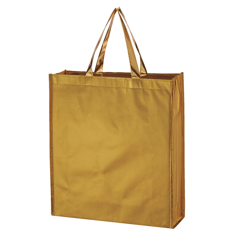 Metallic Non-Woven Shopper Tote Bag