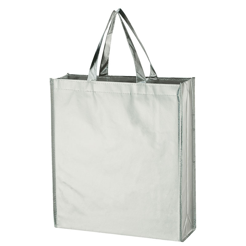 Metallic Non-Woven Shopper Tote Bag