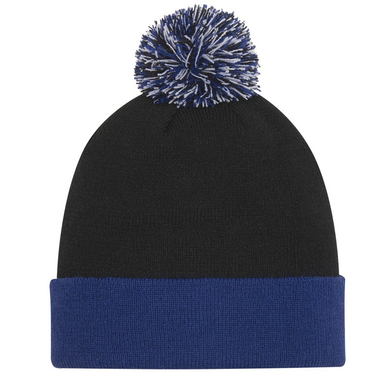 Knit Pom Beanie With Cuff