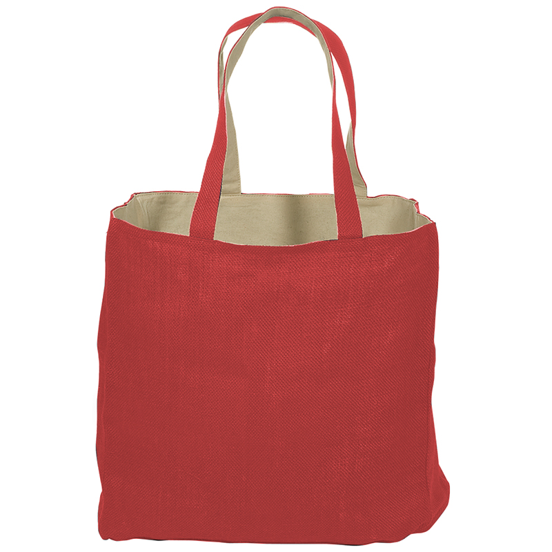 Printed Reversible Jute/Cotton Tote