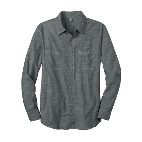 District - Mens Long Sleeve Washed Woven Shirt