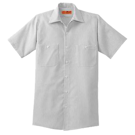 Red Kap - Short Sleeve Striped Industrial Work Shirt