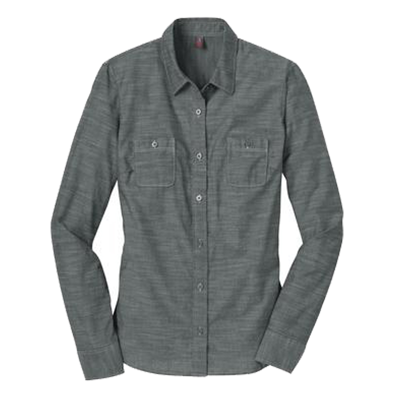 District - Ladies Long Sleeve Washed Woven Shirt