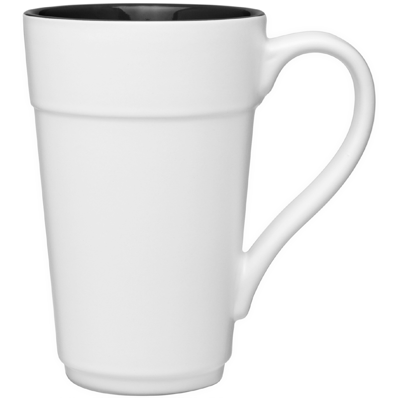 Printed White Stride 16 oz. Stoneware Mug