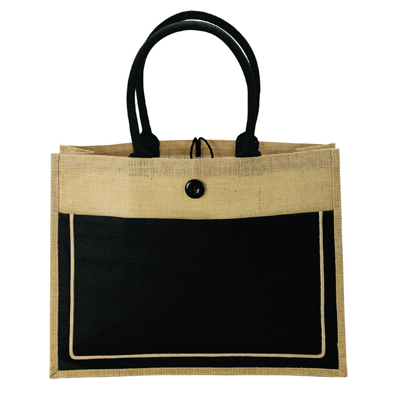 Printed Natural Jute Tote