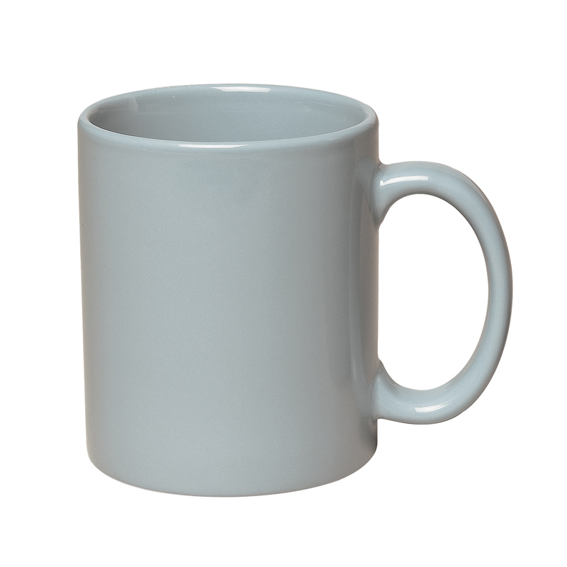 Printed 11 oz. Colored Stoneware Mug with C-Handle