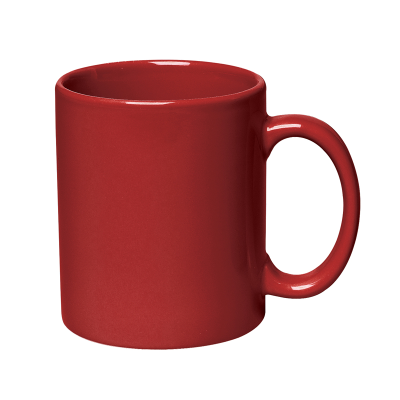 Printed 11 oz. Colored Stoneware Mug with C-Handle