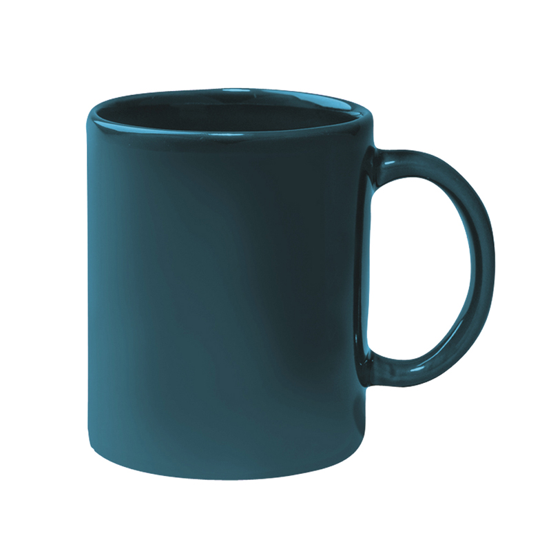 Printed 11 oz. Colored Stoneware Mug with C-Handle