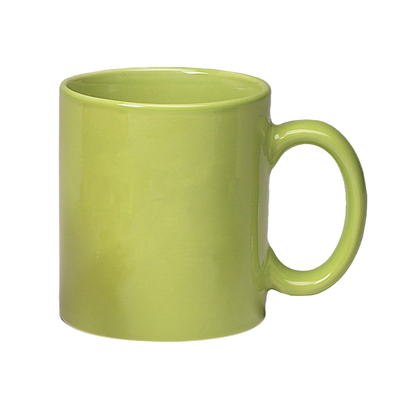 Printed 11 oz. Colored Stoneware Mug with C-Handle