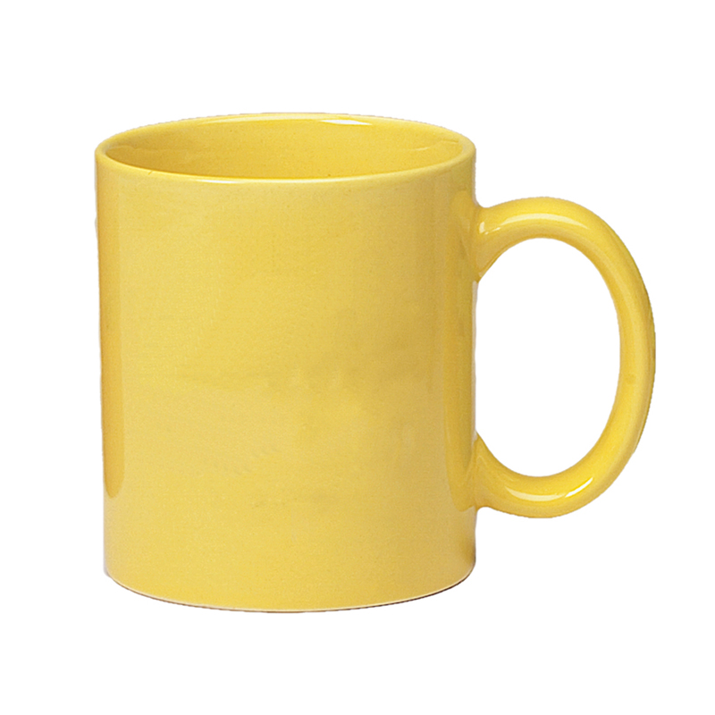 Printed 11 oz. Colored Stoneware Mug with C-Handle