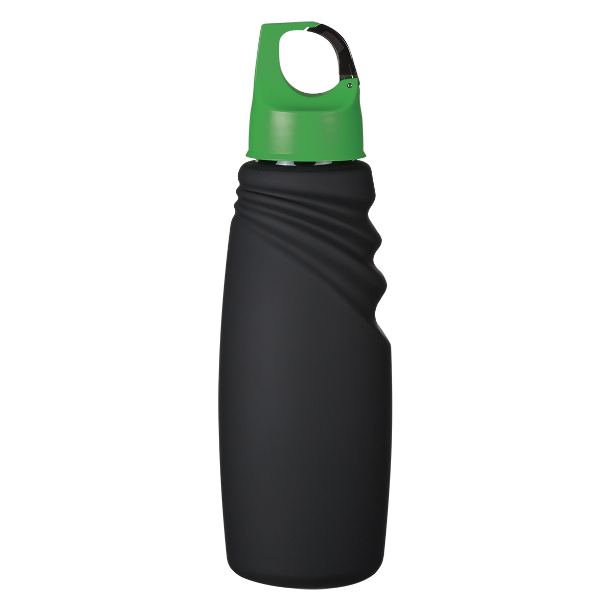 Printed 24 oz. Matte Finish Crest Carabiner Sports Bottle