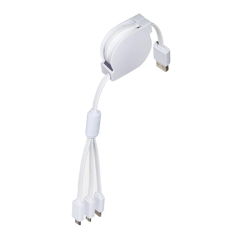 Printed 3-Way Retractable Noodle Cable