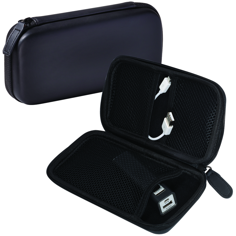 Debossed Tuscany Tech Case and Power Bank Gift Set