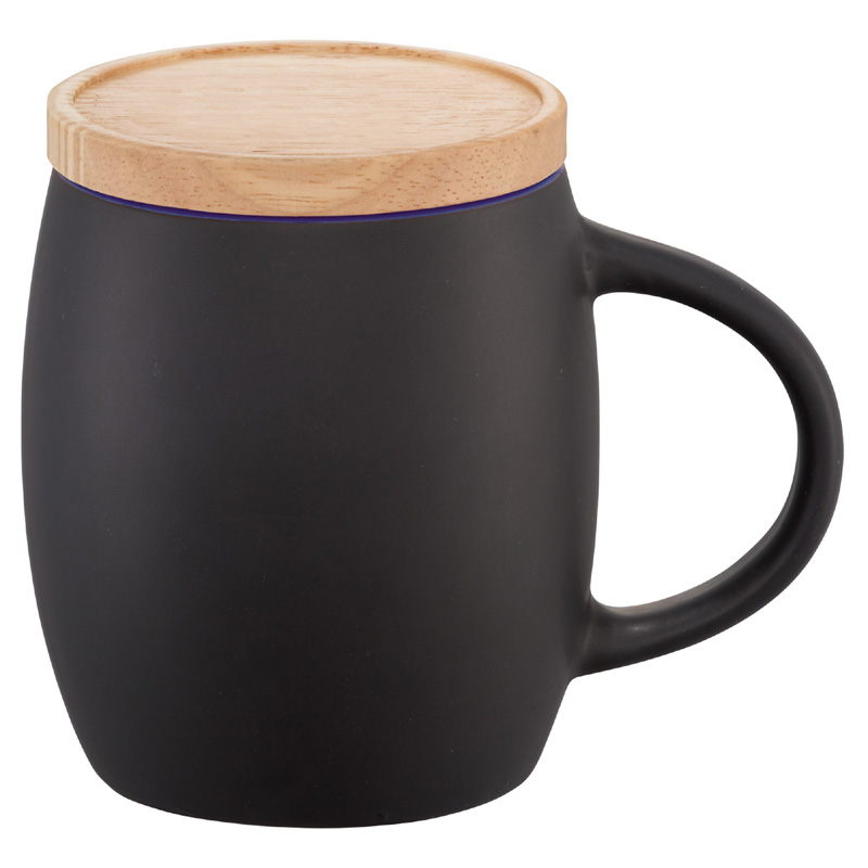 Hearth Ceramic Mug with Wood Lid/Coaster 14 oz.