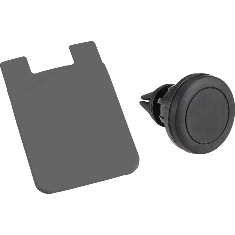 Magnetic Phone Mount with Silicone Wallet