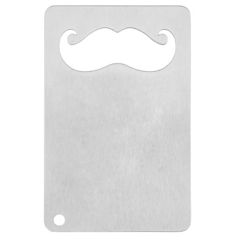 Mustache Credit Card Bottle Opener