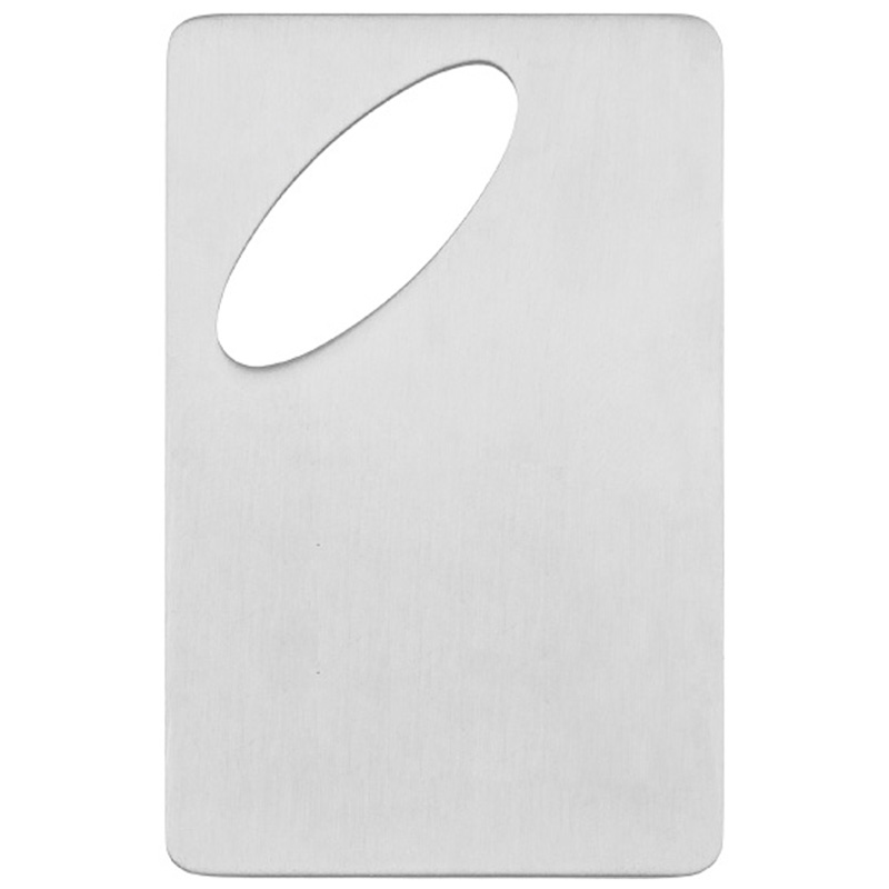 Oval Credit Card Brushed Finish Bottle Opener