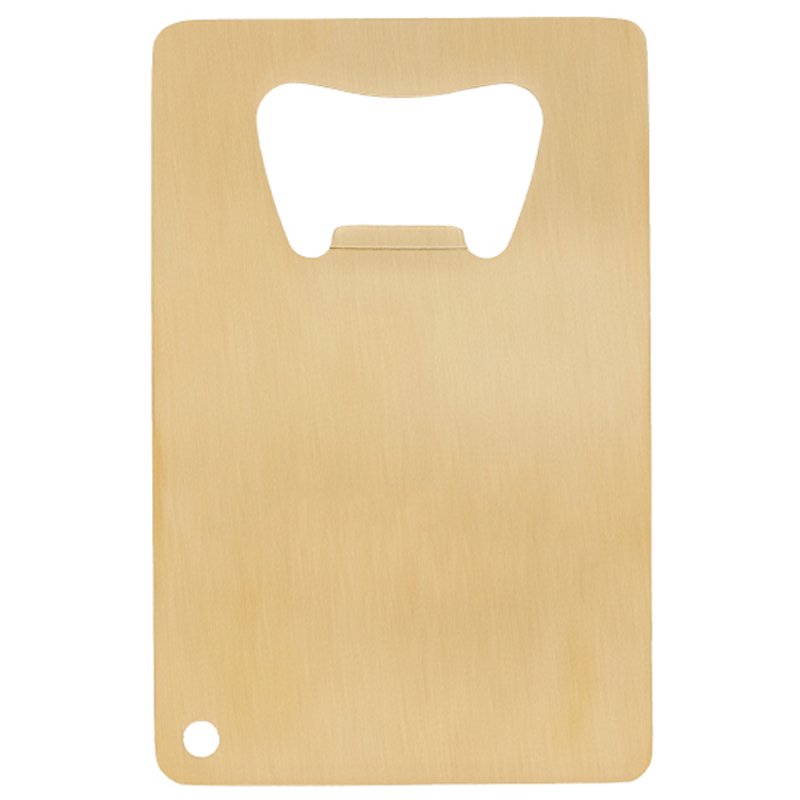 Credit Card Brushed Gold Bottle Opener