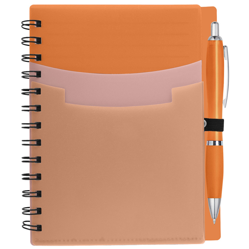 Tri-pocket Notebook & Satin Pen