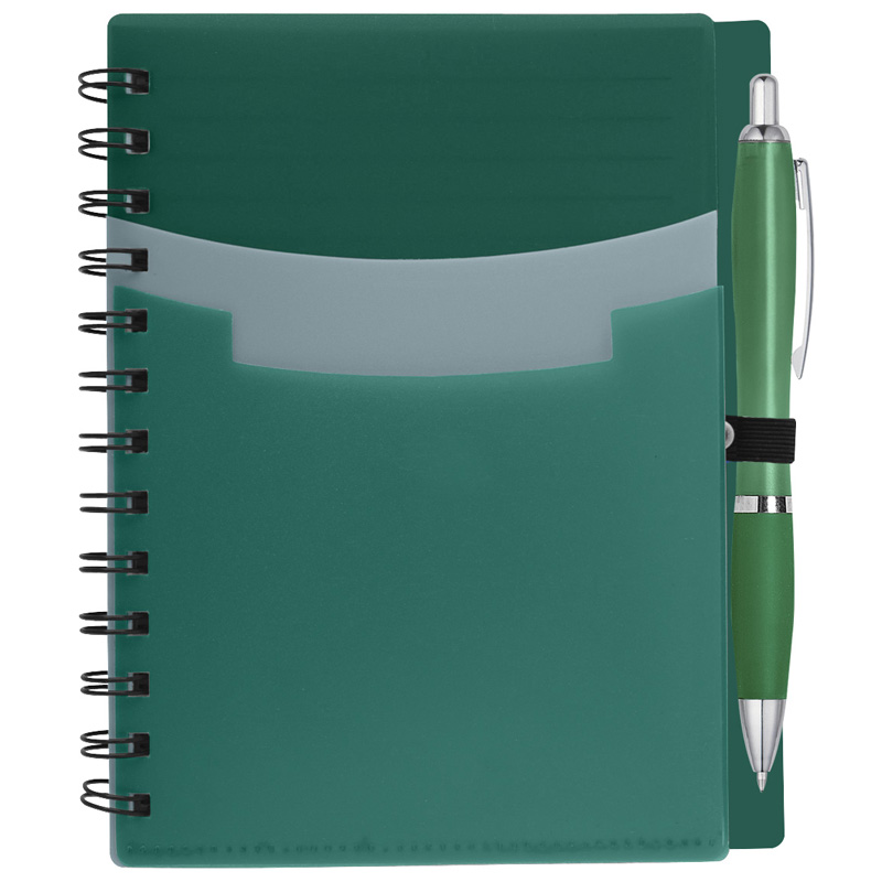 Tri-pocket Notebook & Satin Pen