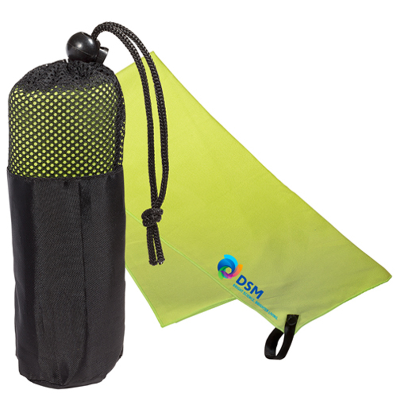 Microfiber Quick Dry and Cooling Towel in Mesh Pouch